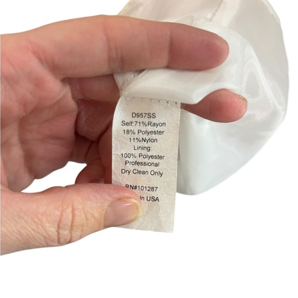 Alexia Admor Jewel Stone Crystal Neck Pleated Trapeze Dress Shimmer Taupe Tan S - Picture 6 of 11